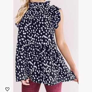 Angashion Ruffle Sleeve Top
